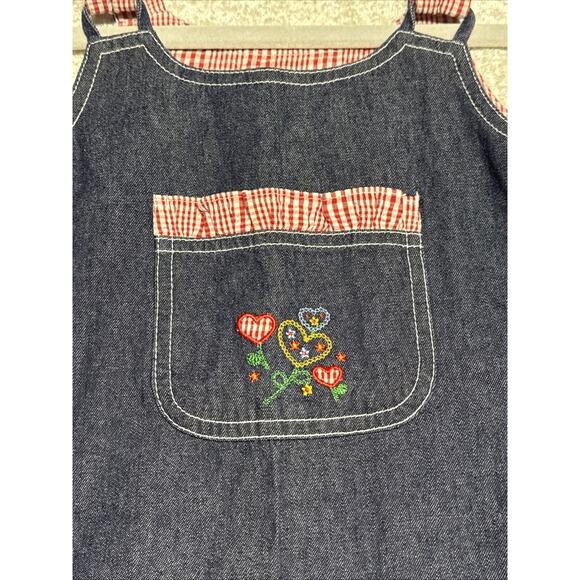 SAMARA Girls Denim Jumper dress Vintage 80’s y2k Size 4 - Picture 2 of 12